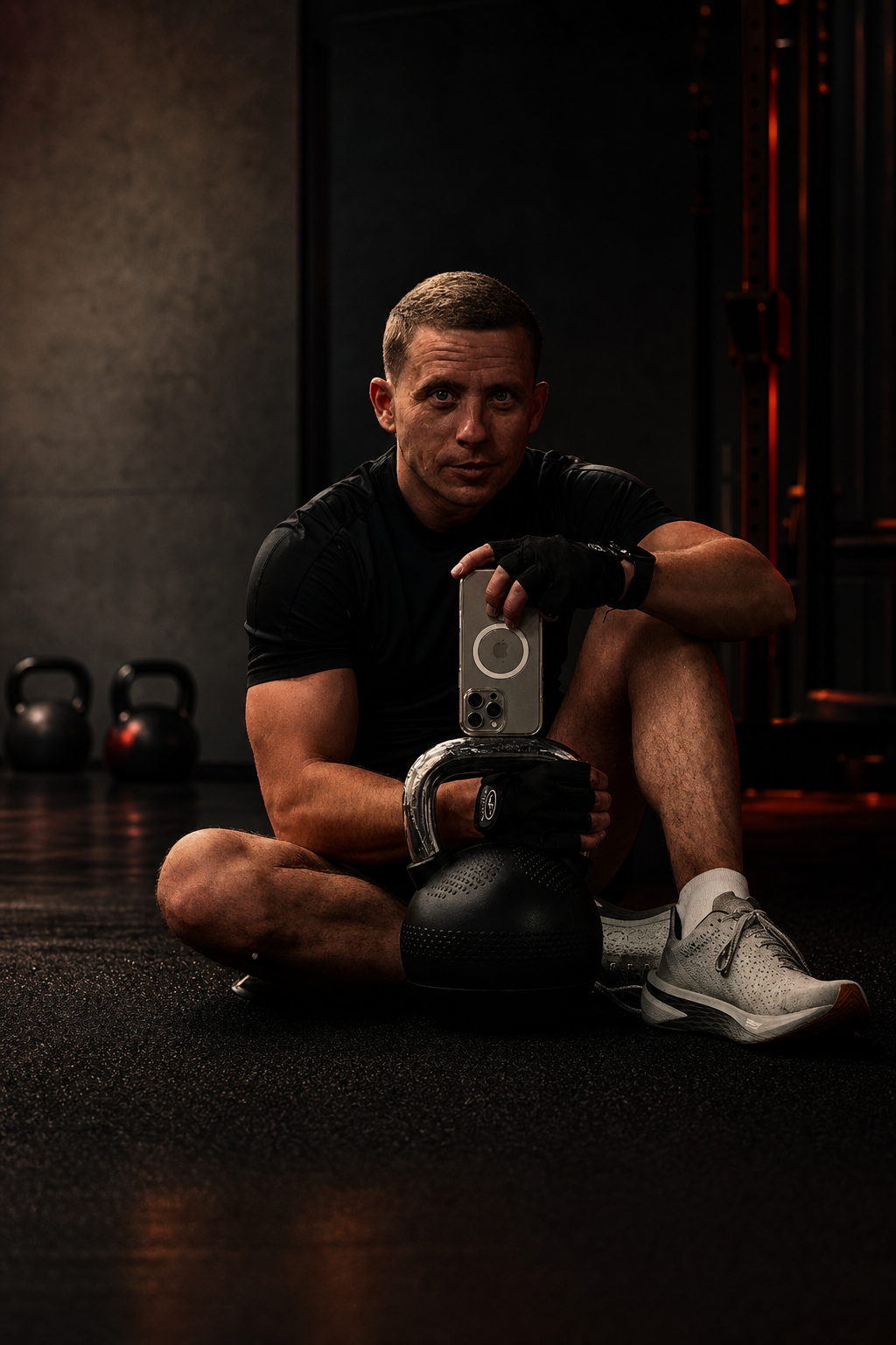 Тренер Fitness Beyond у темній тренувальній студії